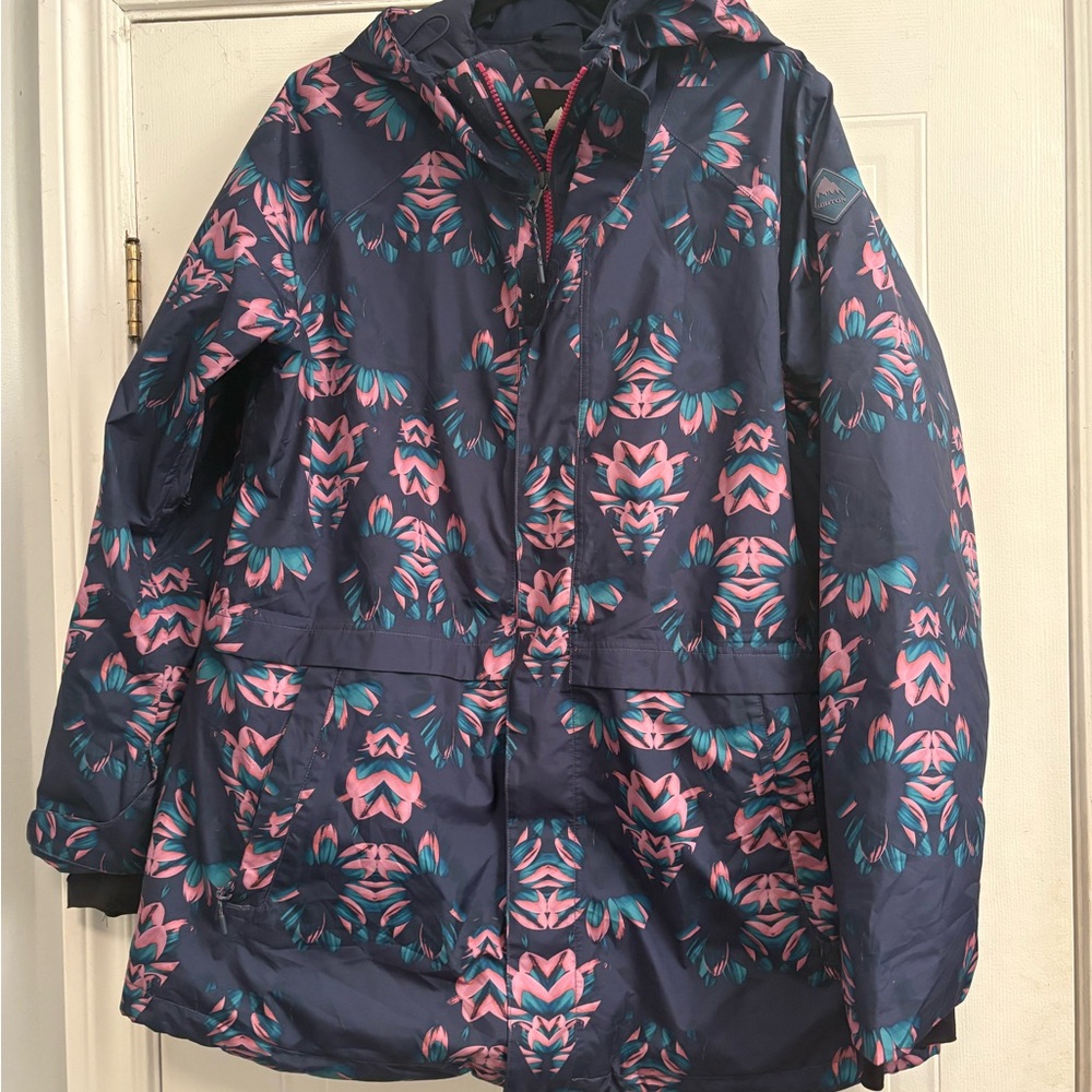 Burton Navy and Pink Hooded Jacket